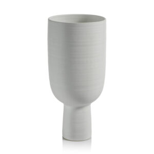 Matte White Pedestal Vase