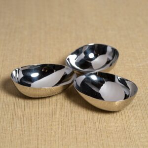 Polished Nickel Triple Nut Bowl
